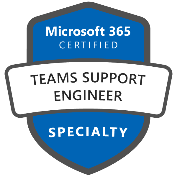 Microsoft Certified: Teams Support Engineer Specialty